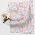 thumbnail image 6 of Pofeuu Colorful Bunny Print Puppy Blanket,Dog Blankets,Pet Blanket Cozy Cat Blankets for Indoor Cats, Fuzzy Pet Blanket for Kitten Doggy Dog Blankets-Large, 6 of 8