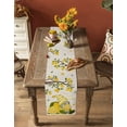thumbnail image 5 of Table Runner Dresser Scarves 90 Inch Long, Farm Cute Gnome with Yellow Lemon Linen Dining Table Runners Summer Fruit Tree on Flax Linen Tabletop Scarf for Wedding Holiday Party Kitchen, 5 of 7