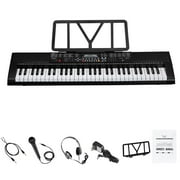 Glarry Student 61 Key Portable Digital Keyboard Piano w/ Speakers,Headphone,Microphone,Rest