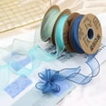 thumbnail image 3 of Farfi 1 Roll Organza Ribbon Wavy Beautiful 2 Yard Multi-functional Transparent Chiffon Mesh Ribbon Holiday Supplies (Champagne), 3 of 13