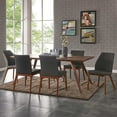 thumbnail image 3 of New Pacific Direct 448238P-758-W Tory KD PU Chair Walnut Legs, Antique Gray - Set of 2, 3 of 3