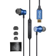 FHG USB C Headphones for Samsung Galaxy S24 S23 S22 S21, Hi-Res Audio USB C Earbuds Microphone Volume Control for iPhone 15 iPhone 16 Pro Max, Noise Isolating with Powerful Bass for Laptop