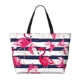 thumbnail image 2 of Balery Pink Flamingos Beach Travel Bag - Water-Resistant, Large Capacity Lightweight Tote with 7 Pockets for Women and Men - Perfect for Beach, Pool, Gym, and Travel, 2 of 7