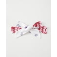 thumbnail image 4 of KIMI BEAR 6 Months Newborn Baby Girl Outfit Set 12 Months Winter Clothing Ruffle Long Sleeves Bowknot T-shirt Top Floral Flared Pants with Headband 3pcs Pant Sets Red, 4 of 9