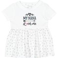 thumbnail image 3 of Inktastic My Nana Grandma Loves Me Girls Girls Baby Dress, 3 of 5