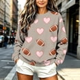 thumbnail image 4 of jjayotai Women’s Football Print Sweatshirt Crewneck Oversized Long Sleeve Pullover Tops Gameday Sweatshirts, 4 of 6