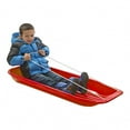 thumbnail image 2 of Lucky Bums Kids 48 Inch Plastic Toboggan Sled with Pull Rope, Red (2 Pack), 2 of 7