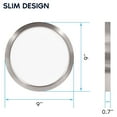 thumbnail image 5 of Luxrite 9 Inch LED Flush Mount Ceiling Light, 18W 1250LM, 5CCT, Dimmable, ETL, Brushed Nickel 4-Pack, 5 of 7