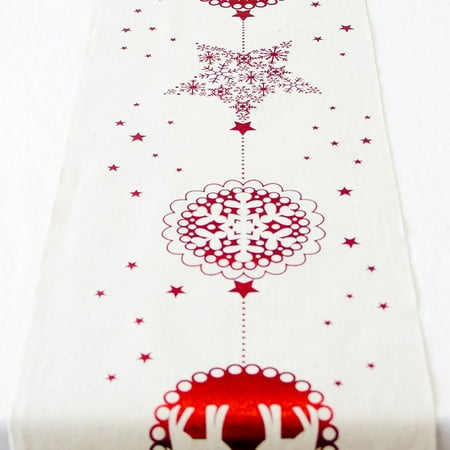 

Christmas Dining Table Runner Tablecloth Flag Xmas Party Venue Banquet Decor