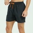 thumbnail image 3 of HOW'ON Men's Casual Elastic Waist Mesh Liner Beach Shorts With Pockets Black Medium, 3 of 5