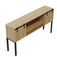 thumbnail image 2 of Mirella 72" Hutch with Sliding Wood Doors in Sand Dune, 2 of 3