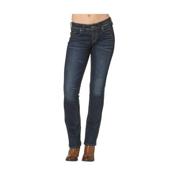 Silver Jeans Co. Ladies Suki Mid Rise Slim Bootcut Jeans, Waist Sizes 24-36  - Walmart.com