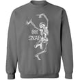 thumbnail image 2 of OXI Crewneck Sweatshirt - Oh Snap, Basic Casual Sweatshirts for Men's and Women Fleece Sweatshirt Long Sleeve - Graphite Heather Large, 2 of 2