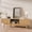 59", variant on TOLEAD 59" TV Stand, Mid Century Modern Television Stand for 43/55/65 inch TV, Low Profile TV Console with Fluted Sliding Doors, Boho Light Wood Credenza for Living Room, Oak
