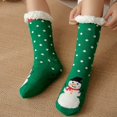 thumbnail image 3 of Hot Sales Womens Crew Socks Under $5 GIJNRIUIUA Multicolor Crew Socks Women's Winter Soft Warm Fuzzy Fleece-Lined Grippers Slipper Socks Running Socks, 3 of 5