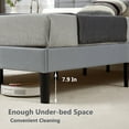 thumbnail image 5 of VECELO Queen Size Bed Frame, Modern Platform Bed Frame with Adjustable Button Tufted Upholstered Headboard for Bedroom, No Box Spring Needed, Easy Assembly, Light Gray, 5 of 9