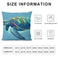 thumbnail image 5 of YANMS Throw Pillow Cover Sea Turtle Watercolor Beach Sea Turquoise Reef Waist Lumber Home Living Room Decorative Throw Pillow Covers Cushion Cover, 5 of 5