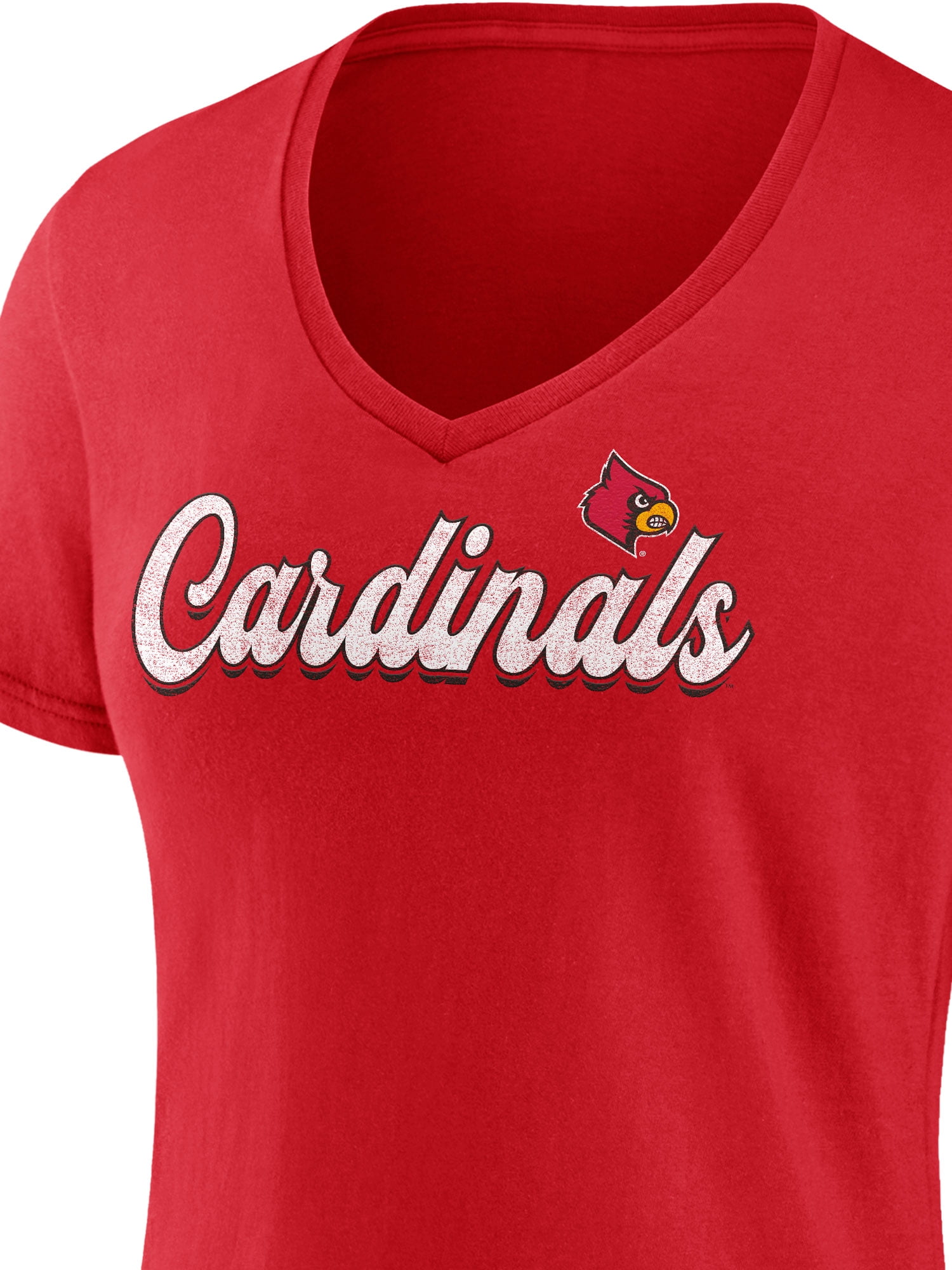 NCAA Louisville Cardinals Women's Cotton Red Short Sleeve T-Shirt