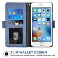 thumbnail image 2 of Wallet Case for iPhone 6 6s, Blocking Card Slot Stand Shockproof TPU Interior Case PU Leather Magnetic Protect Flip Cover Compatible with iPhone 6 6s, Blue, 2 of 5