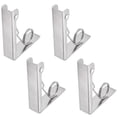 thumbnail image 1 of 4pcs Stainless Steel Tablecloth Clip Clamp Tablecloth Retaining Clip Sturdy Table Cloth Fixation Clamps High Strength Elastic Large Diameter for Home (Silver), 1 of 8