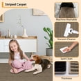 thumbnail image 4 of Living Room Area Rug 5x7 Machine Washable Rug, Non-Slip Pearl Velvet Soft Floor Carpet, Low Pile Modern Stripe Rug, Foldable Printed Rug for Bedroom, Dining Room, Laundry Room, Brown Tones, 4 of 9