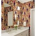 thumbnail image 4 of S4Sassy Self Adhesive Wallpaper, Bird & Cherry Wallpaper, Brown Removable Diy Vinyl Wall Covering, Peel And Stick Contact Paper For Entryway Accent Wall, Easy Home Decor Solution (25"X 120"), 4 of 9