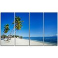 thumbnail image 2 of Palms Courbées vers Belle Plage de Vacances - Uvre d'Art Moderne sur Toile, 2 of 3
