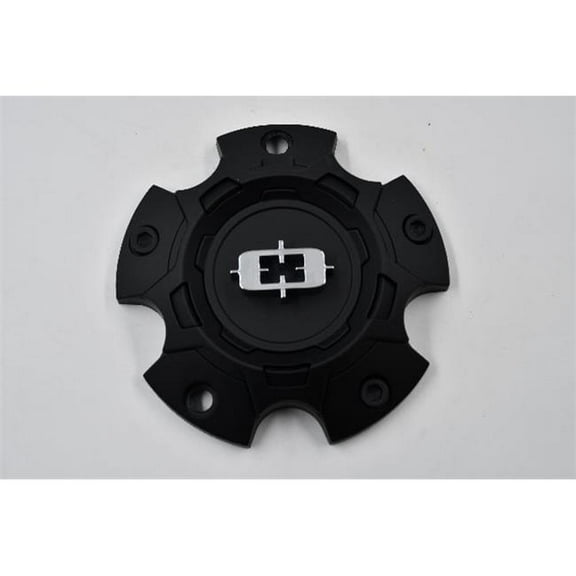 Vision C404SB-5V Brawl Series 5 Lug Bolt On Wheel Center Cap - Satin Black & Chrome