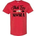 thumbnail image 3 of Inktastic Shih Tzu Mama with Flowers and Arrow T-Shirt, 3 of 5