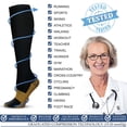 thumbnail image 6 of 3 Pairs Copper Compression Socks for Women & Men Circulation 15-20 mmhg - Better Blood Flow, Swelling, Best Support for Medical, Running, Nursing, 6 of 7