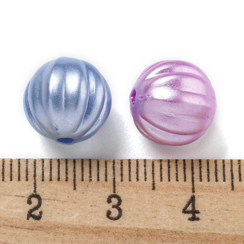 500 g Acrylic Imitation Pearl Beads Pumpkin Mixed Color 11x11mm Hole: 1.5mm 666pcs/500g