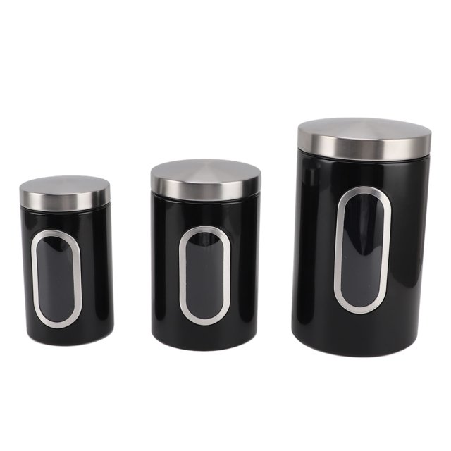 3Pcs Kitchen Canisters Set Visible Decorative Decorated for Grains Adornment Food Jars Canisters