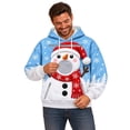 thumbnail image 2 of RGGEEUN Dog Pouch Hoodies Pet Carrier Hoodies Christmas Snowman Graphic Long Sleeve Hooded Pullover with Pocket Mens Sweatshirt for Small Pets Everyday Use,L, 2 of 7