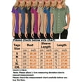thumbnail image 2 of Uhndy Women Short Sleeve Henley Shirts Button Down Tops Blouses Round Neck Pleated T Shirts Ladies Solid Color Summer T-shirt Tunic-LQ, 2 of 3