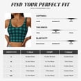 thumbnail image 5 of Yiaed Teal On Black Plaid Print Ladies Waistcoat Women Sports Vest Vest Sports Women Sports Top Yoga Vest for Women-X-Large, 5 of 8