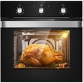 thumbnail image 2 of 24 inch Wall Oven Built-in Electric Convection with Rotisserie 8 Cooking Functions, 2900W,240V,2.15Cu.f, 2 of 8