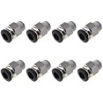 thumbnail image 1 of 6mm Tube x G1/8 NPT Thread Straight Quick Fitting Pneumatic Strong Flow Thick Release Tap Push to Connect Air Hose Tool 8 Pieces for Line Systems Vacuum Pump Compressors Refrigerant Dryer, 1 of 7