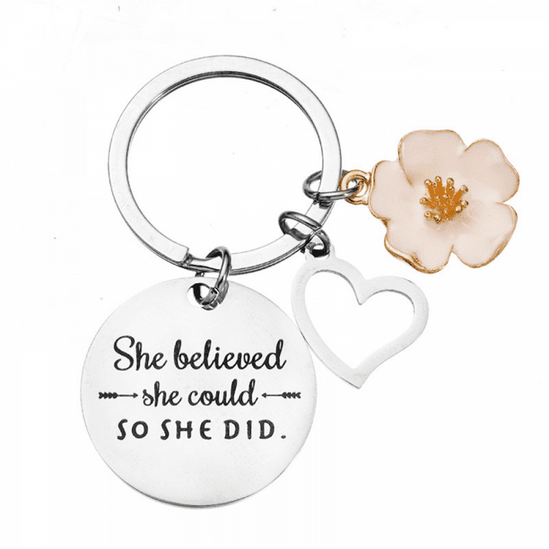 Inspirational Quote Keychain Keyring Gifts Women Girl s Key Ring