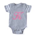 thumbnail image 1 of CafePress - K Pink Initial_Tr - Cute Infant Baby Football Bodysuit, 1 of 1