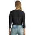 thumbnail image 5 of Cueply Women's 3/4 Sleeve Tie Front Cardigan Shrug Bolero Lightweight Top Summer Casual Short Shawl, 5 of 7