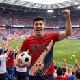 thumbnail image 6 of USA 2026 Soccer Cup Style V-Neck Jersey for Men, Short Sleeve Breathable Top with Dynamic Star & Ball Graphic, Lightweight Athletic Shirt, 1 PC Wine XXXXL, 6 of 8