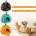 thumbnail image 5 of Pumpkin Cat Bed, Cat Beds for Indoor Cats Pumpkin Shape Cat Cave Bed,Cat Tent with Removable Cushion Blue S, 5 of 5