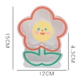thumbnail image 2 of Transparent Pen Container Multifunctional Cute Cartoon Acrylic Makeup Brush Storage Case for Office Desk Makeup Table Flower, 2 of 5