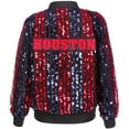 thumbnail image 3 of Women's Cuce  Navy Houston Texans Slim Fit Sequin Striped Full-Zip Bomber Jacket, 3 of 4