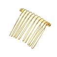 thumbnail image 4 of Unique Bargains 4 Pcs No Slip Hair Side Combs Accessories Metal 1.6" Gold Tone, 4 of 6