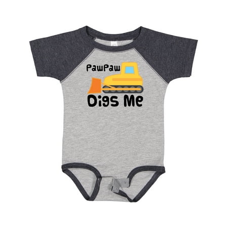 

Inktastic My PawPaw Digs Me Bulldozer Construction Truck Gift Baby Boy Bodysuit
