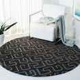 thumbnail image 2 of SAFAVIEH Soho Benson Geometric Wool Area Rug, Brown/Light Blue, 2' x 3', 2 of 7