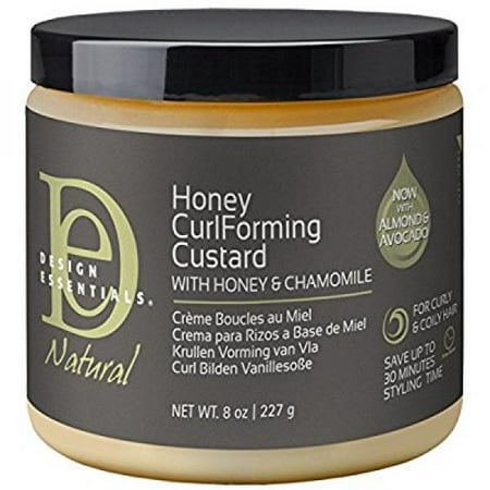 Design Essentials Natural Honey Curl Forming Medium Hold Custard for Intense Shine and Definition
