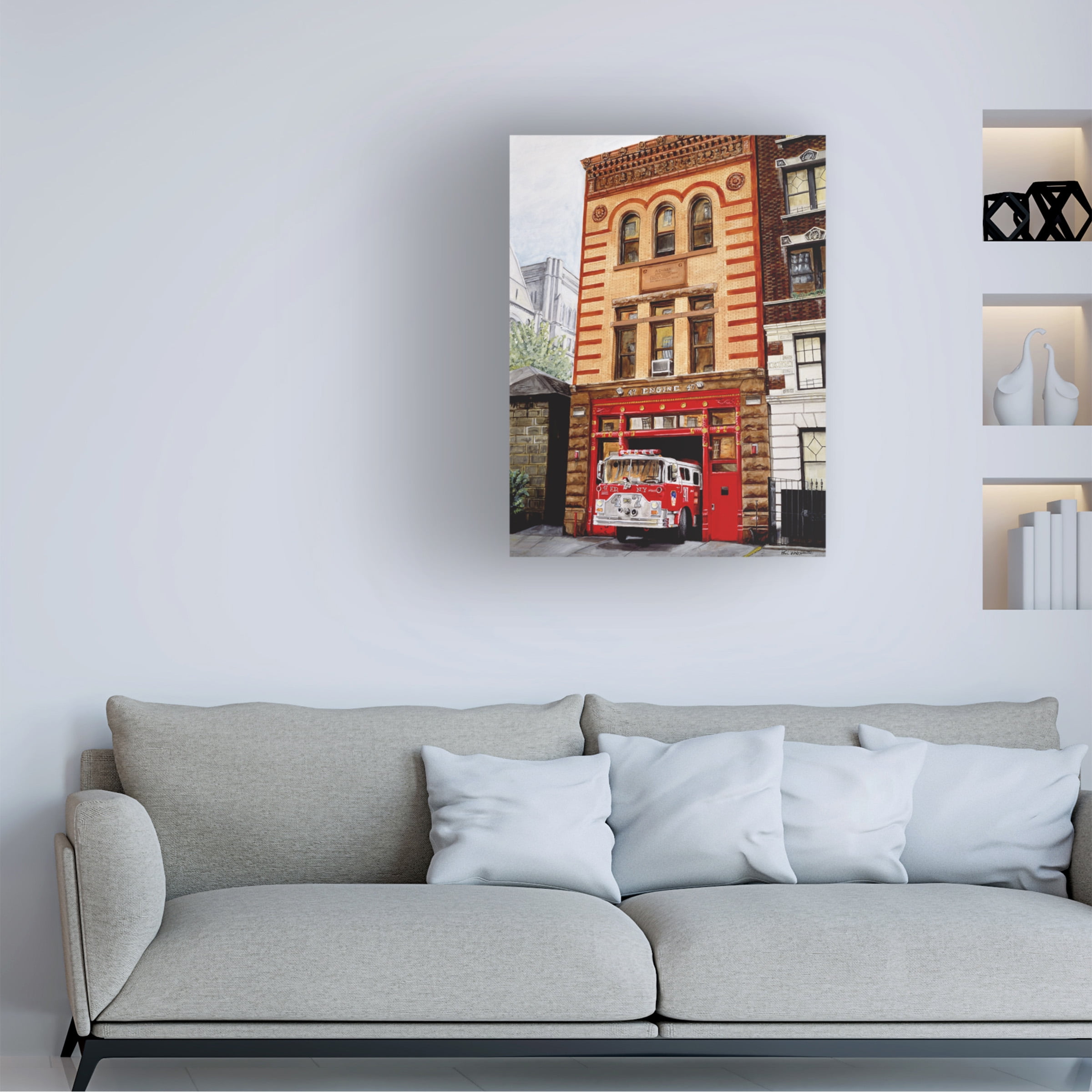 Trademark Fine Art 'Fdny Engine 47' Canvas Art by Paul Walsh