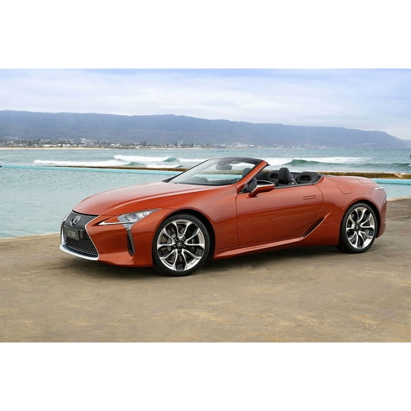Lexus LC 500 Convertible Sport Car Cabriolet Wall Indoor - 12x18 Inch Laminated Poster - Stunning Detail and Bold Colors